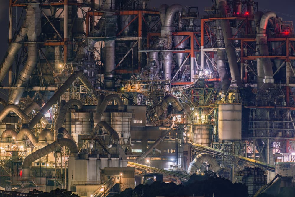 Industrial Night Complex by Kobayashi Tetsurou — canvas wall art