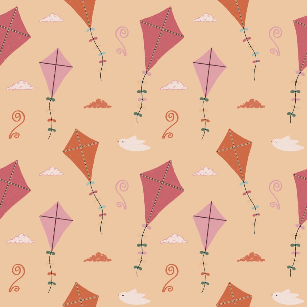 Whimsical Flying Kites by Philippine Bouchez — canvas wall art