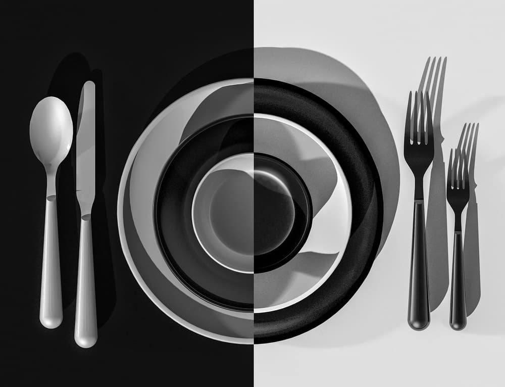 Elegant Dining Contrast by Antonyus Bunjamin (Abe) — canvas wall art