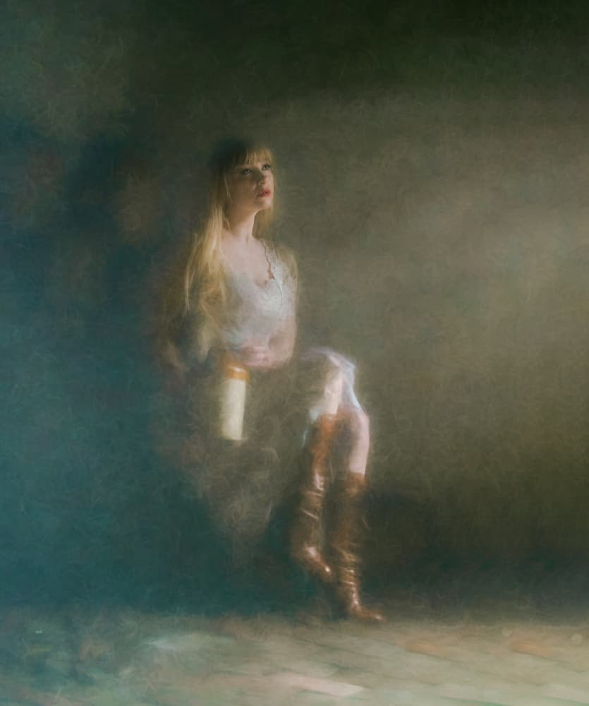 Dreamy Blonde Woman by Colin Dixon — canvas wall art