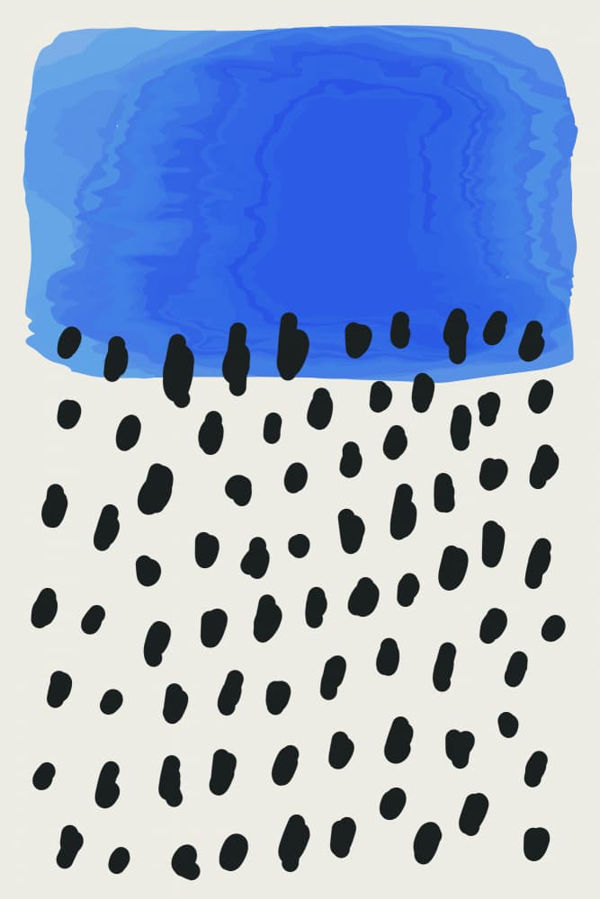 Abstract Blue Rain by jay stanley — canvas wall art