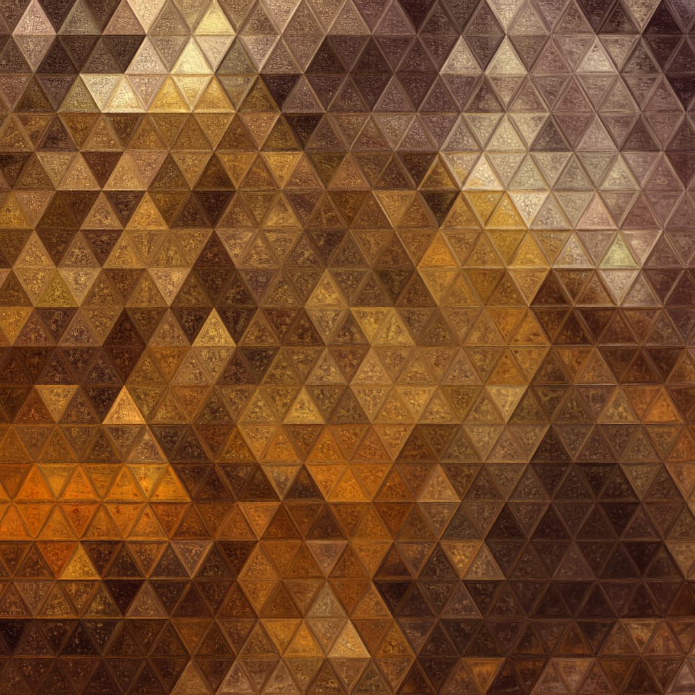 Golden Triangle Mosaic by Justyna Jaszke — canvas wall art