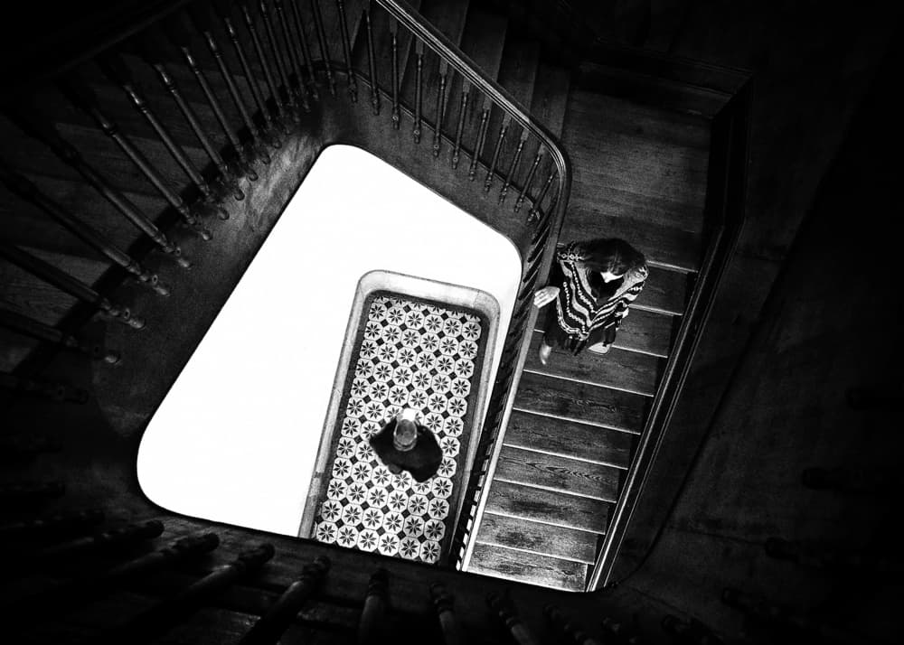 Winding Staircase View by Jorge Pimenta — canvas wall art