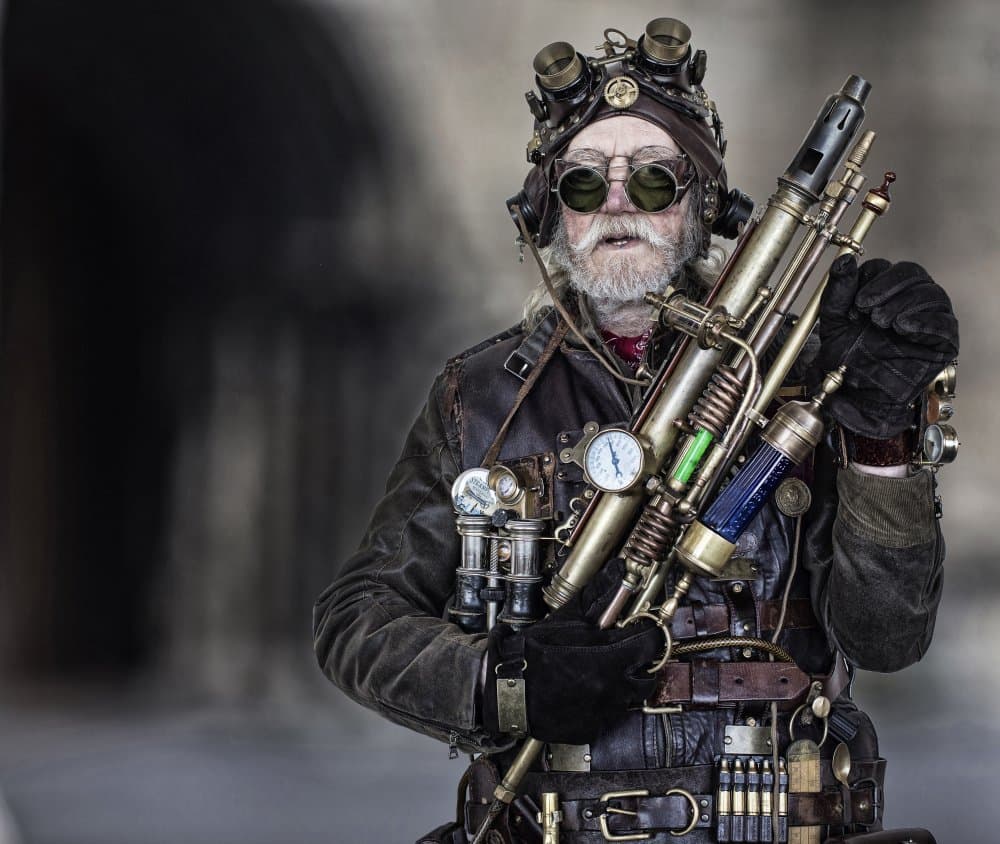 Eccentric Steampunk Inventor by Daniel Springgay — canvas wall art
