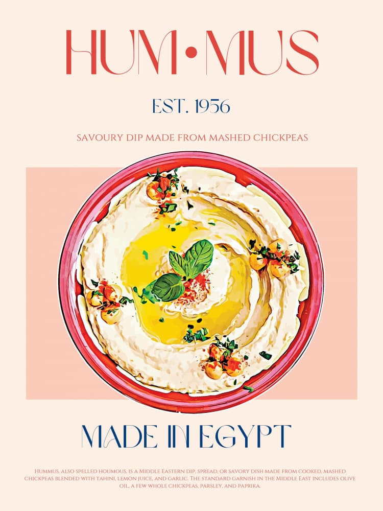Fresh Egyptian Hummus by Nazma Khokhar — canvas wall art