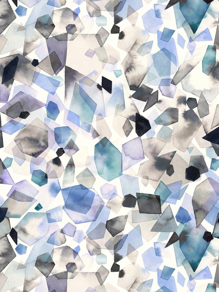 Blue Crystal Shards by Ninola Design — canvas wall art