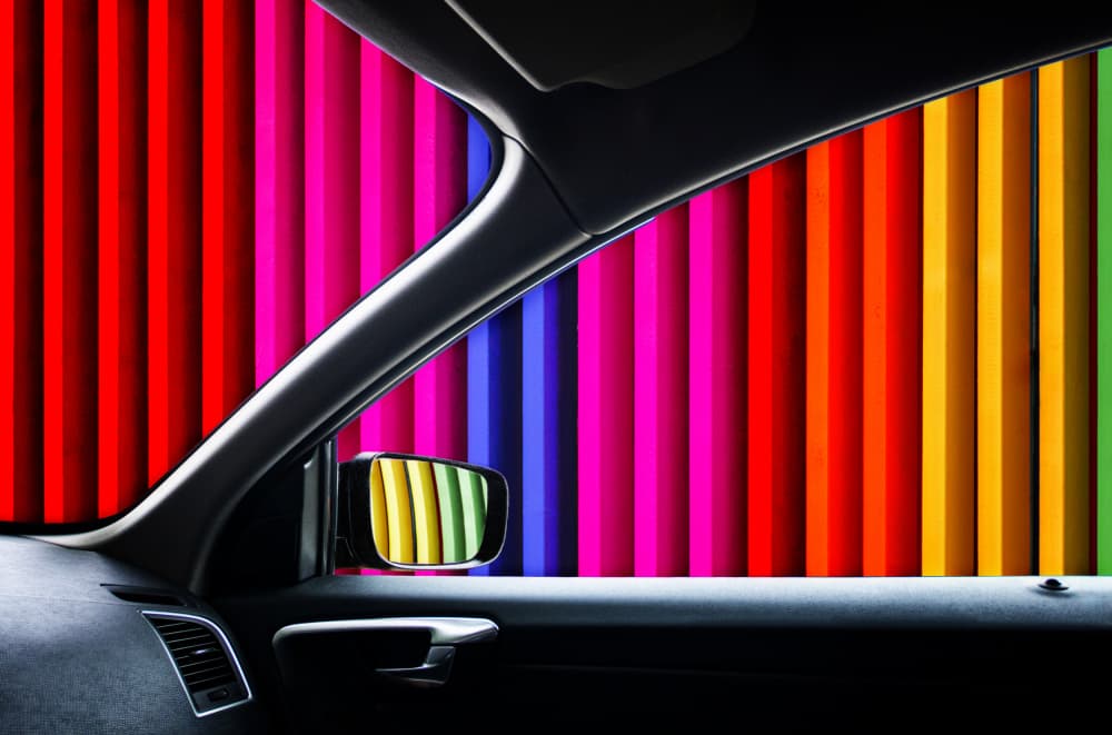 Vibrant Car Window by Burghard Nitzschmann — canvas wall art