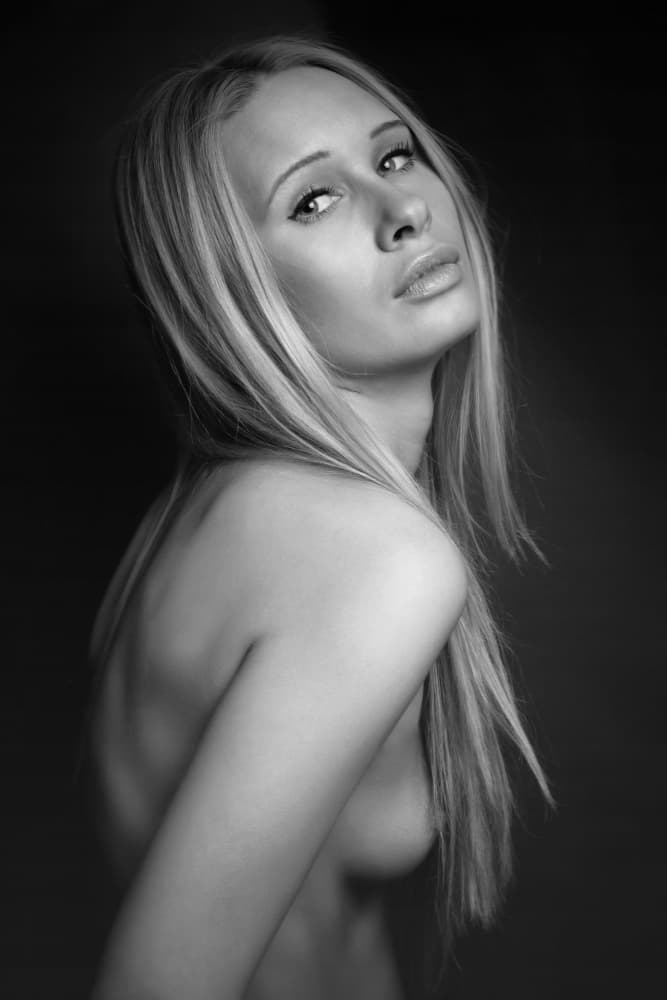Sensual Blonde Portrait by Anton Belovodchenko — canvas wall art
