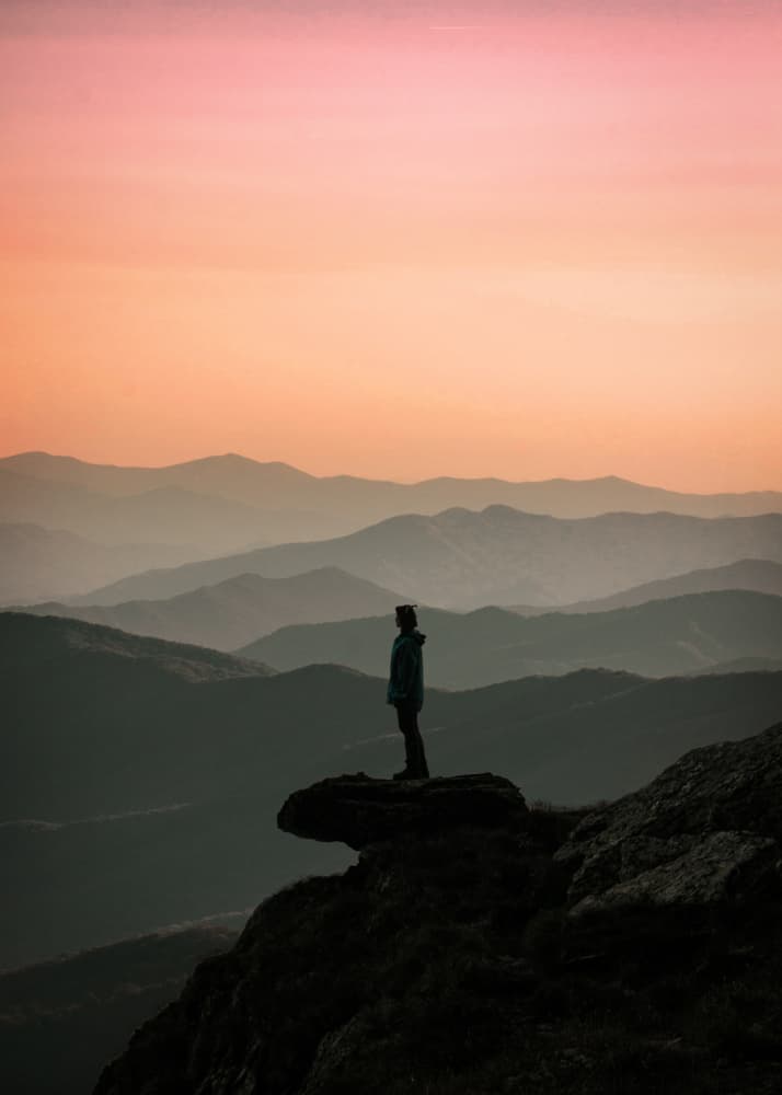 Pink Sky Mountain Vista by Ariz Rab — canvas wall art