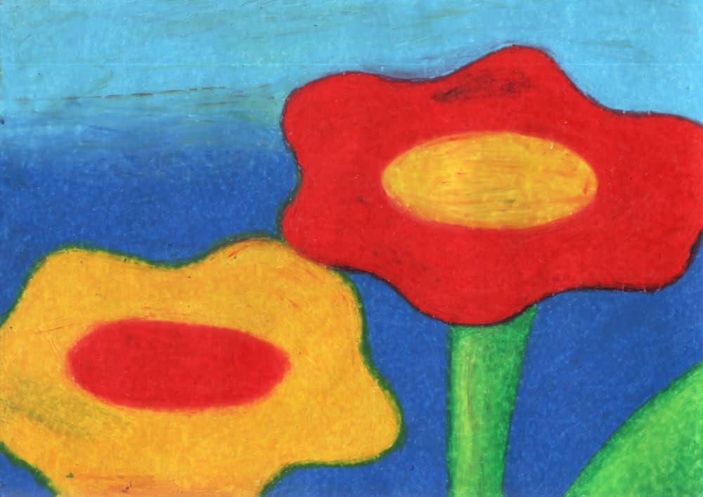Happy Red Yellow Blooms by Kulik — canvas wall art