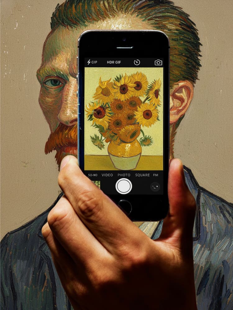 Sunflowers Selfie by Dikhotomy — canvas wall art