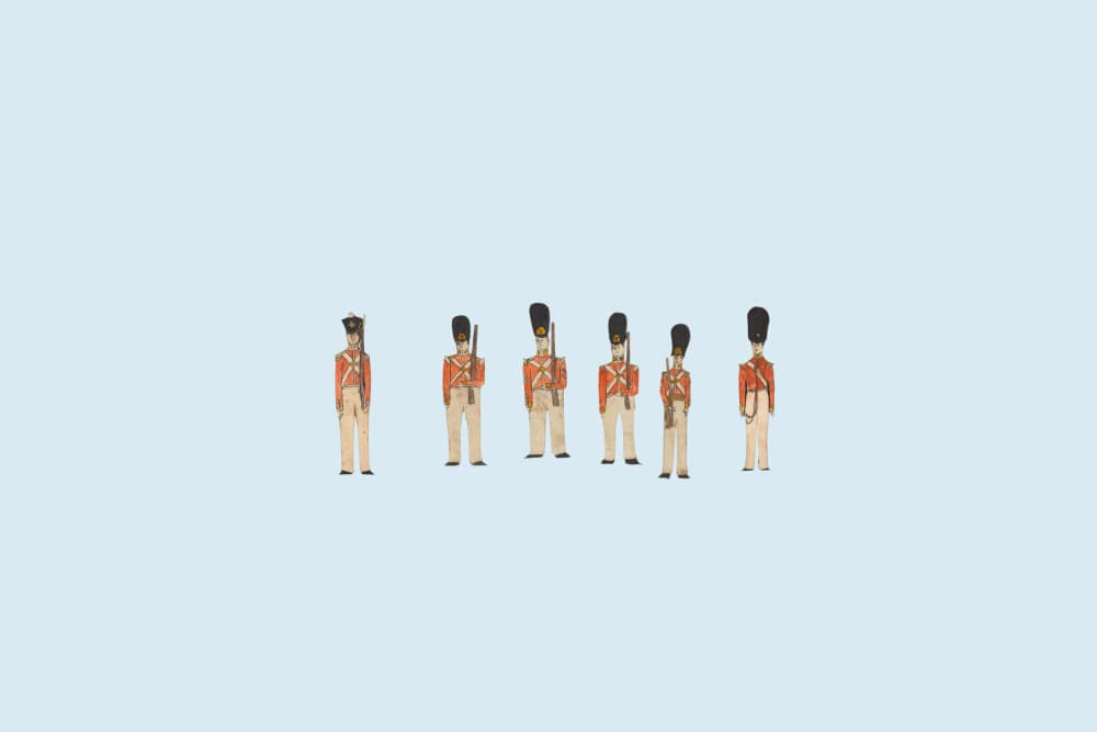 Redcoat Soldiers Formation by Wild Violets — canvas wall art