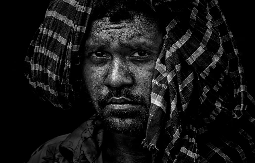Weary Man Portrait by Joxe Inazio Kuesta Garmendia — canvas wall art
