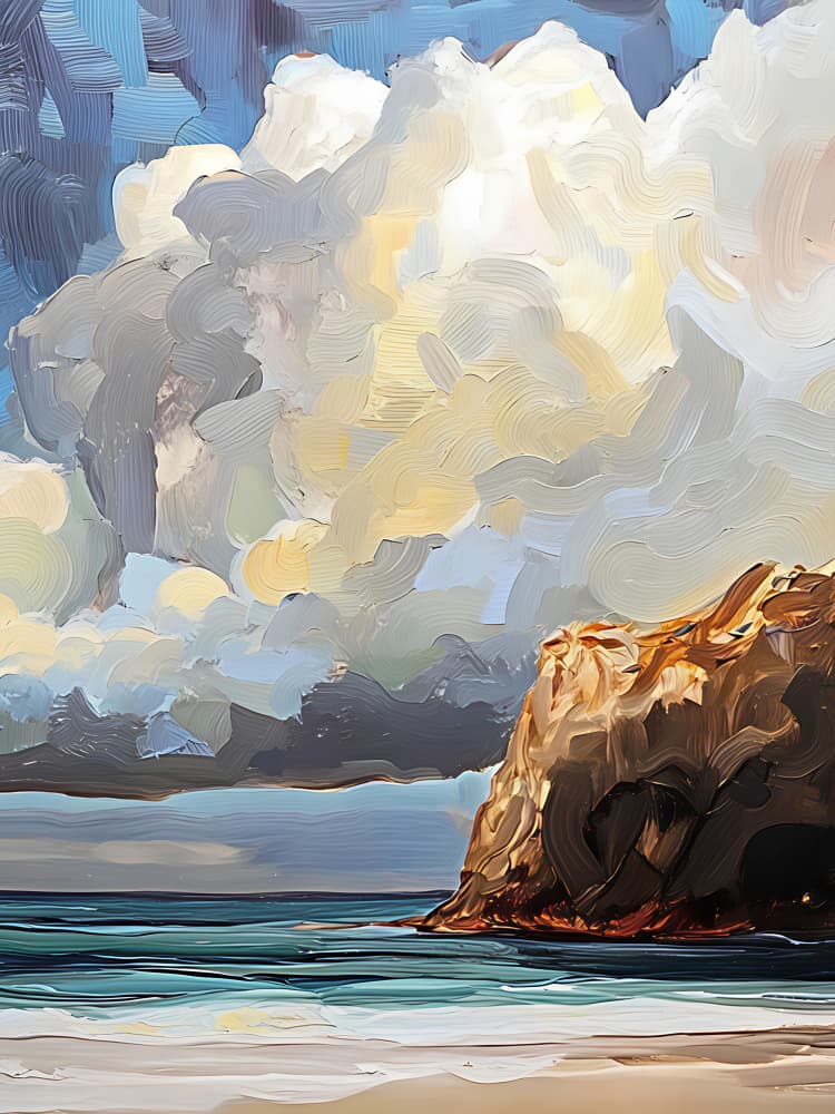 Dramatic Coastal Clouds by Avanesova Elena — canvas wall art
