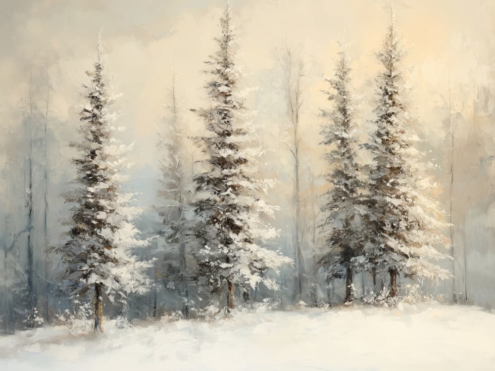 Golden Winter Forest by Jolly and Dash — canvas wall art
