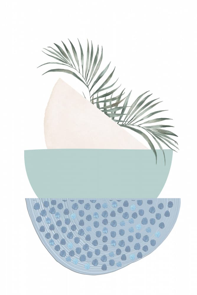 Stacked Botanical Shapes by Sally Ann Moss — canvas wall art