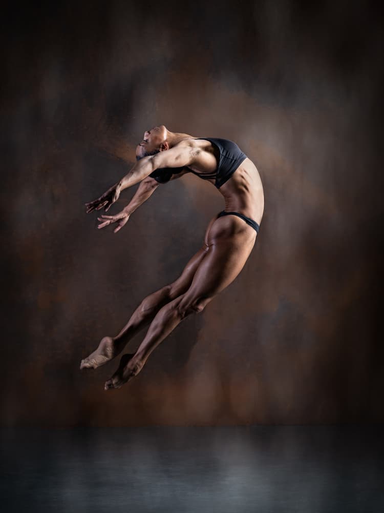 Graceful Dancer Jump by Luc Stalmans — canvas wall art