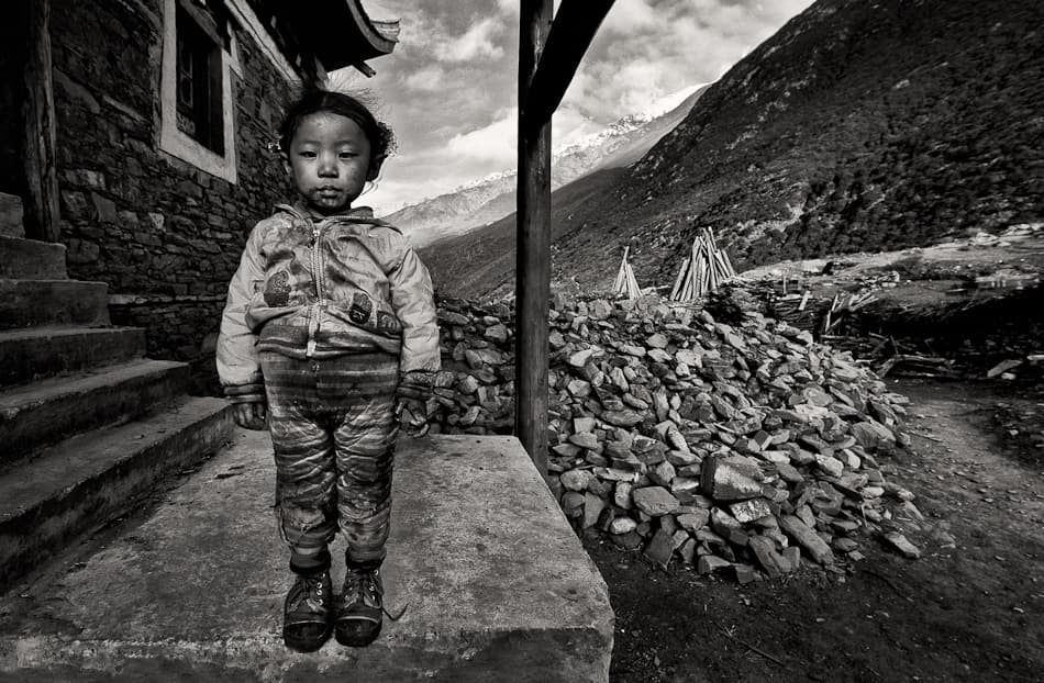 Young Girl Mountain Village by Nicolas Marino — canvas wall art