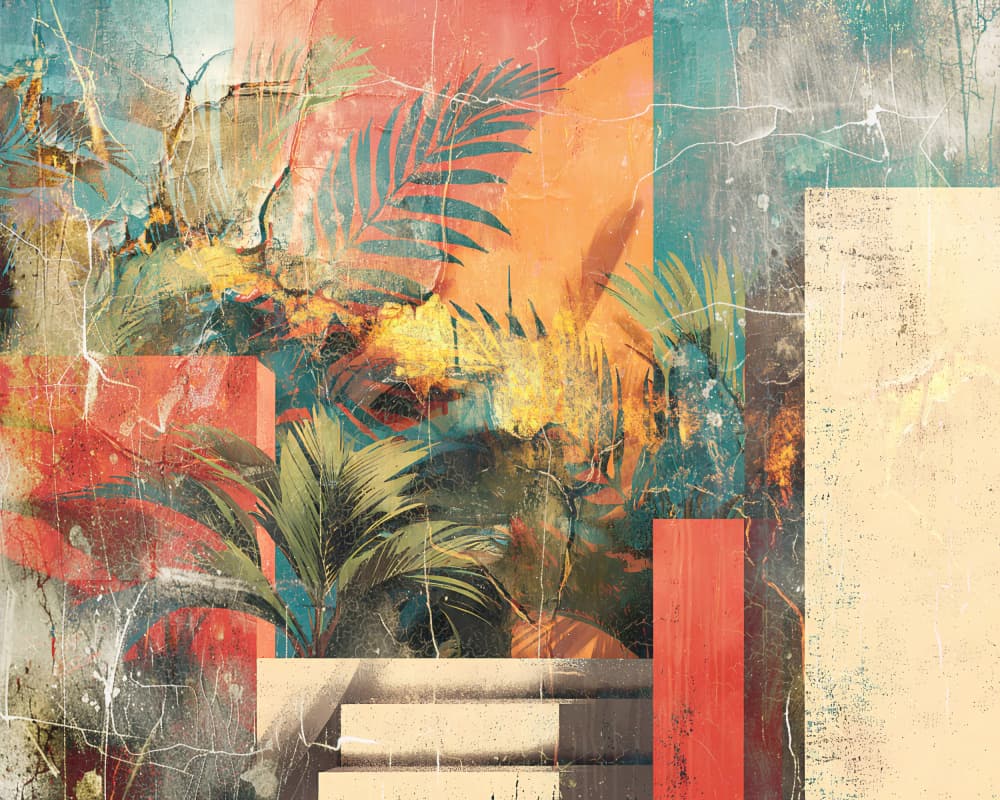 Vibrant Tropical Geometry by Rafal Kulik — canvas wall art
