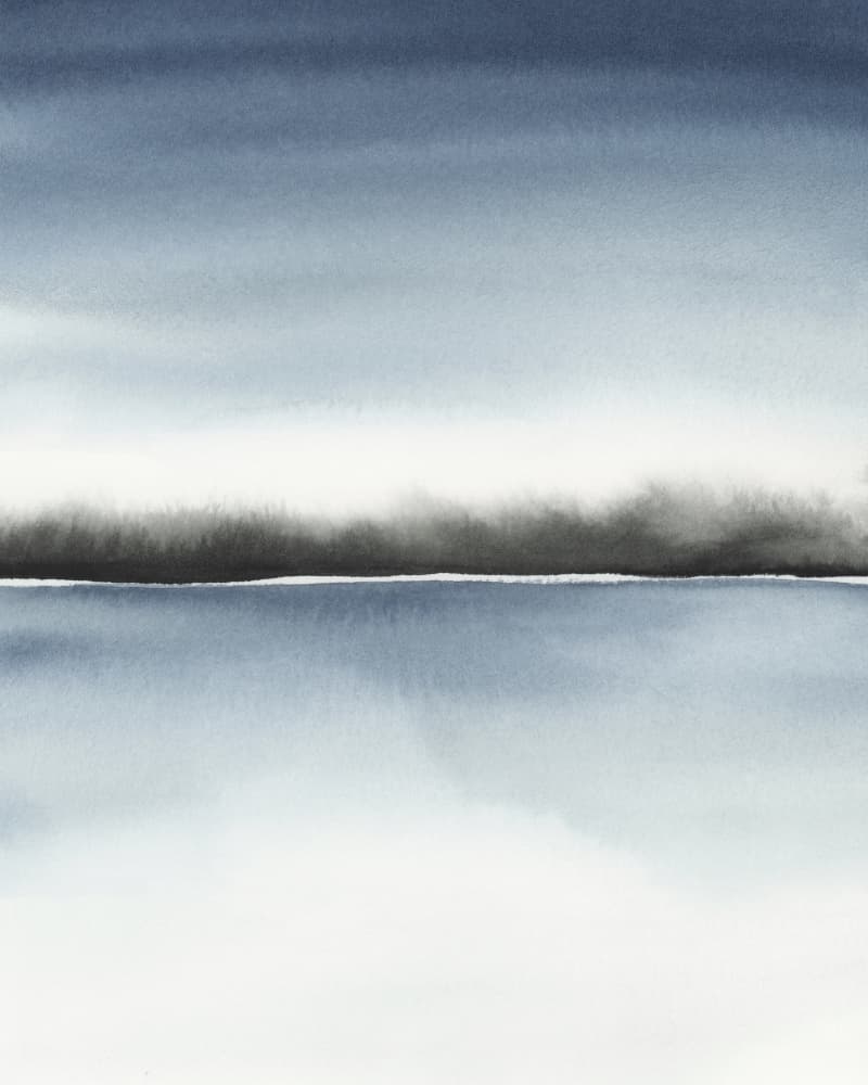 Misty Blue Horizon by Rachel Elise — canvas wall art