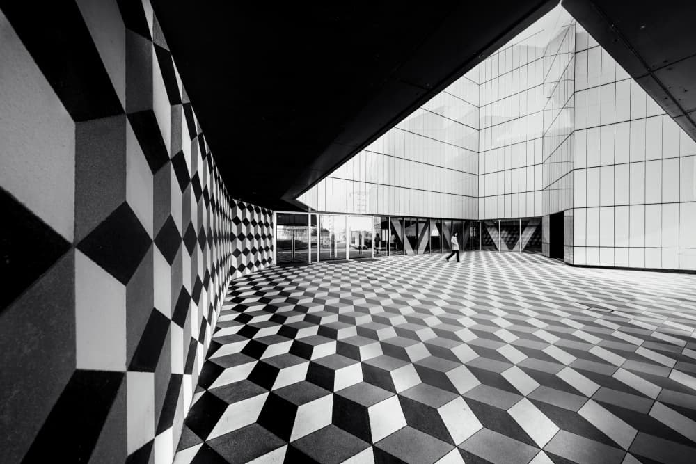 Optical Illusion Architecture by Marco Tagliarino — canvas wall art