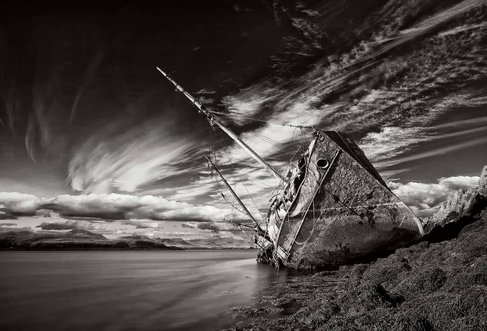 Abandoned Coastal Wreck by Þorsteinn H. Ingibergsson — canvas wall art