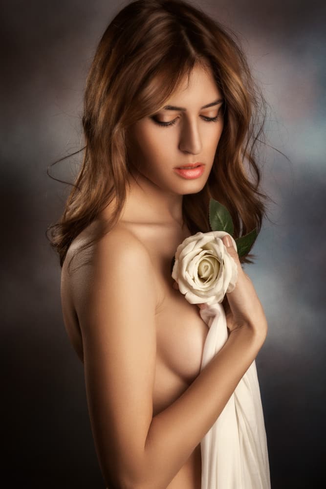 Delicate Rose Portrait by Peppe Tambè — canvas wall art