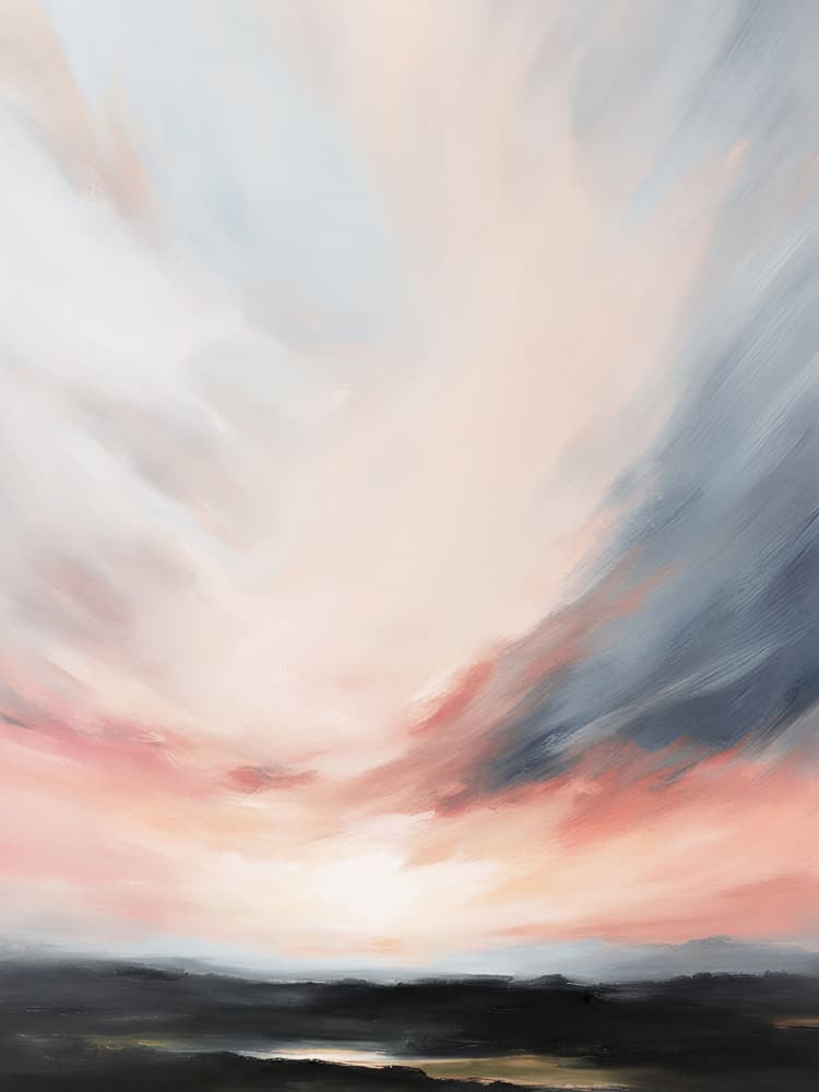 Abstract Sunset Glow by Ohkimiko — canvas wall art