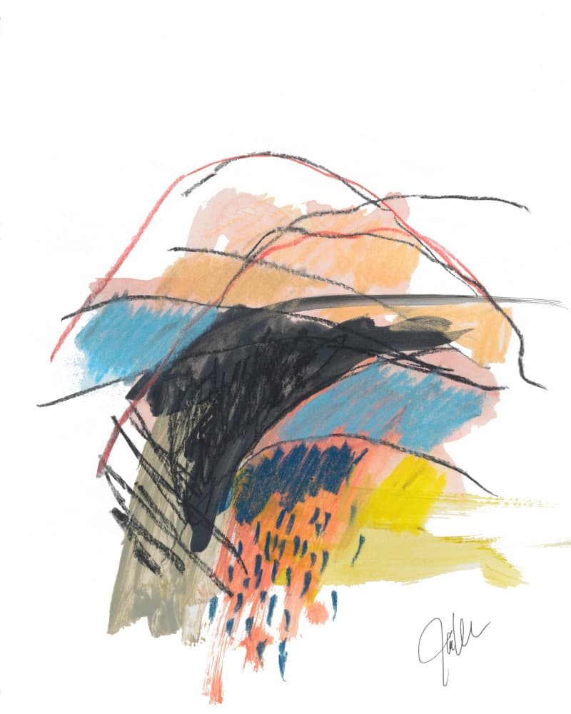 Energetic Color Strokes by Bronwyn Baker — canvas wall art