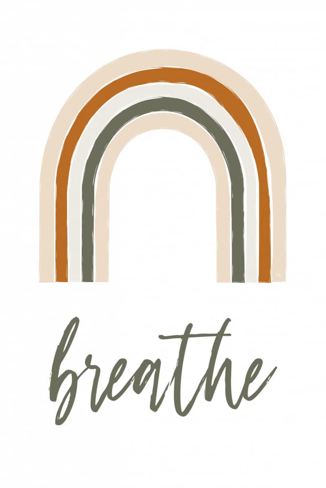 Earthy Rainbow Breathe by Martina — canvas wall art