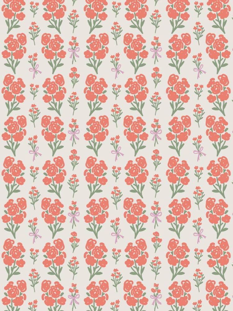 Preppy Grandmillennial Flowers Lavender by Anis Illustration — canvas wall art