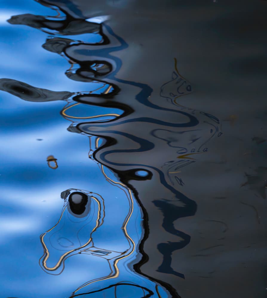 Deep Blue Water Reflections by Masaki Sugita — canvas wall art