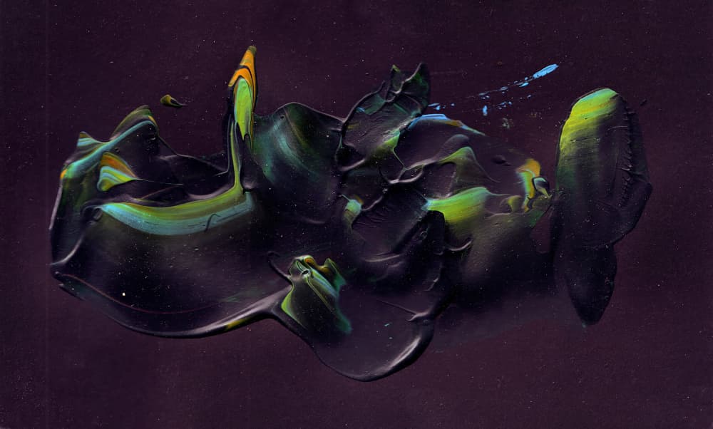 Dark Abstract Paint Strokes by Rafal Kulik — canvas wall art
