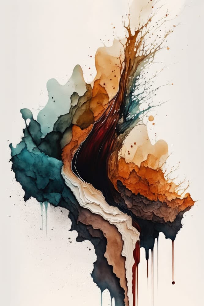 Earthy Flowing Abstract by Mauro — canvas wall art