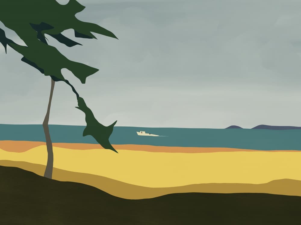 Windswept Coastal Vista by Little Dean — canvas wall art