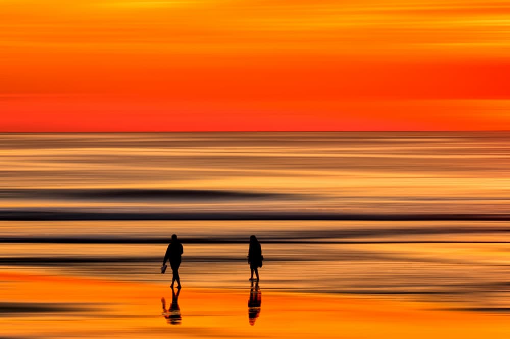 Abstract Sunset Stroll by Valentin Borsan — canvas wall art