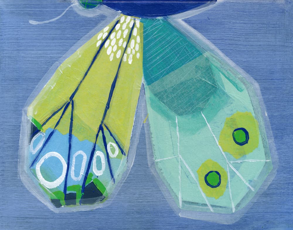 Butterfly Left by Jenny Westenhofer — canvas wall art