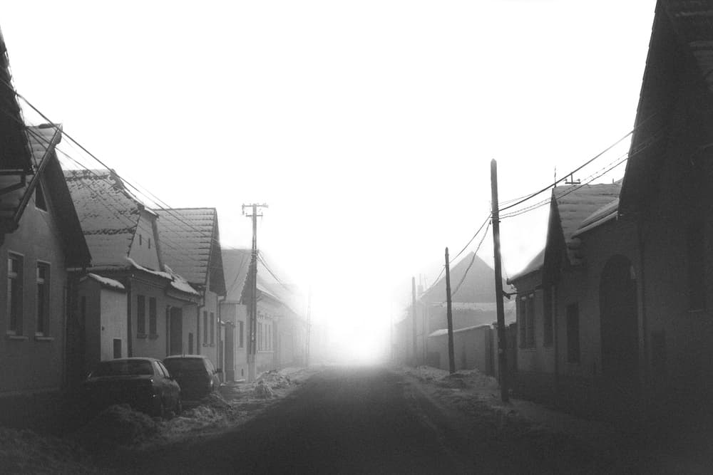 Mysterious Foggy Street by Farid Kazamil — canvas wall art