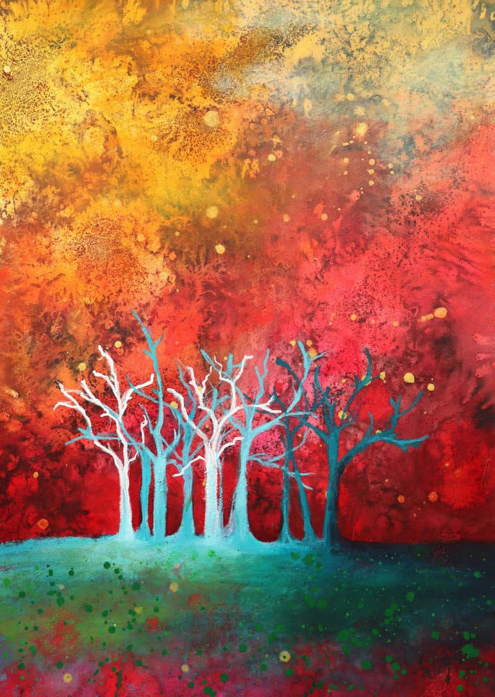 Vibrant Forest Dream by Ania Witwitzka — canvas wall art