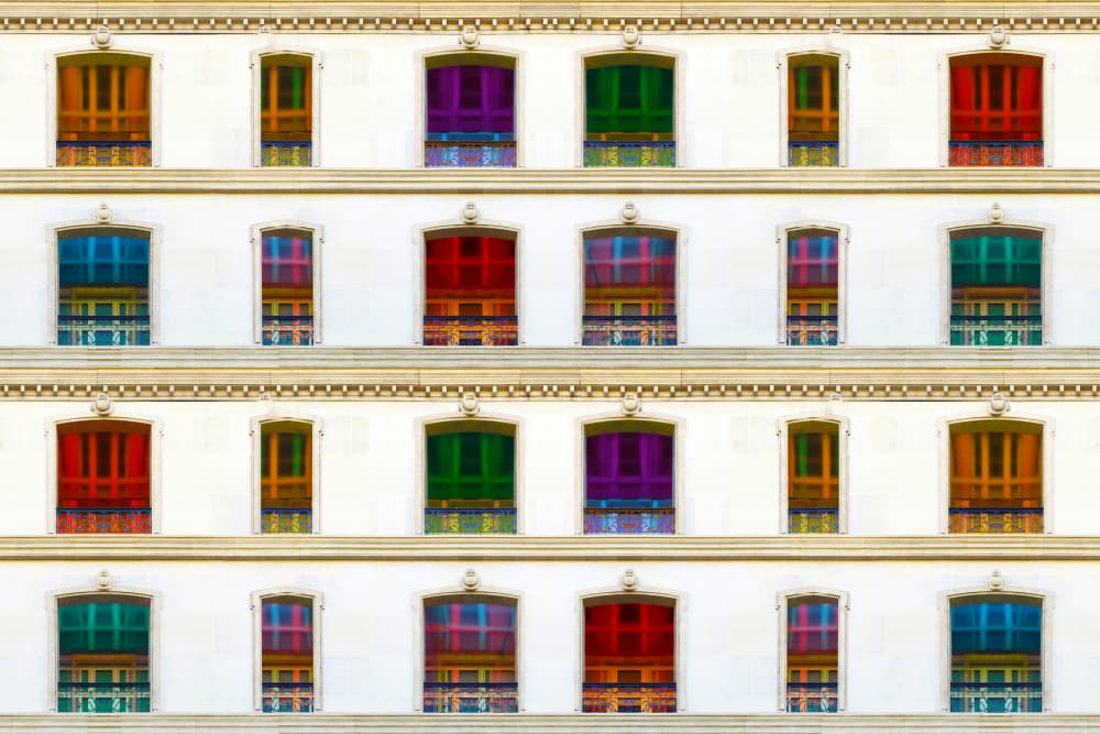 Vibrant Window Facade by Igor Shrayer — canvas wall art