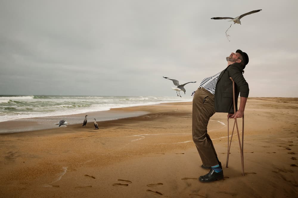 Whimsical Beach Encounter by Christine von Diepenbroek — canvas wall art