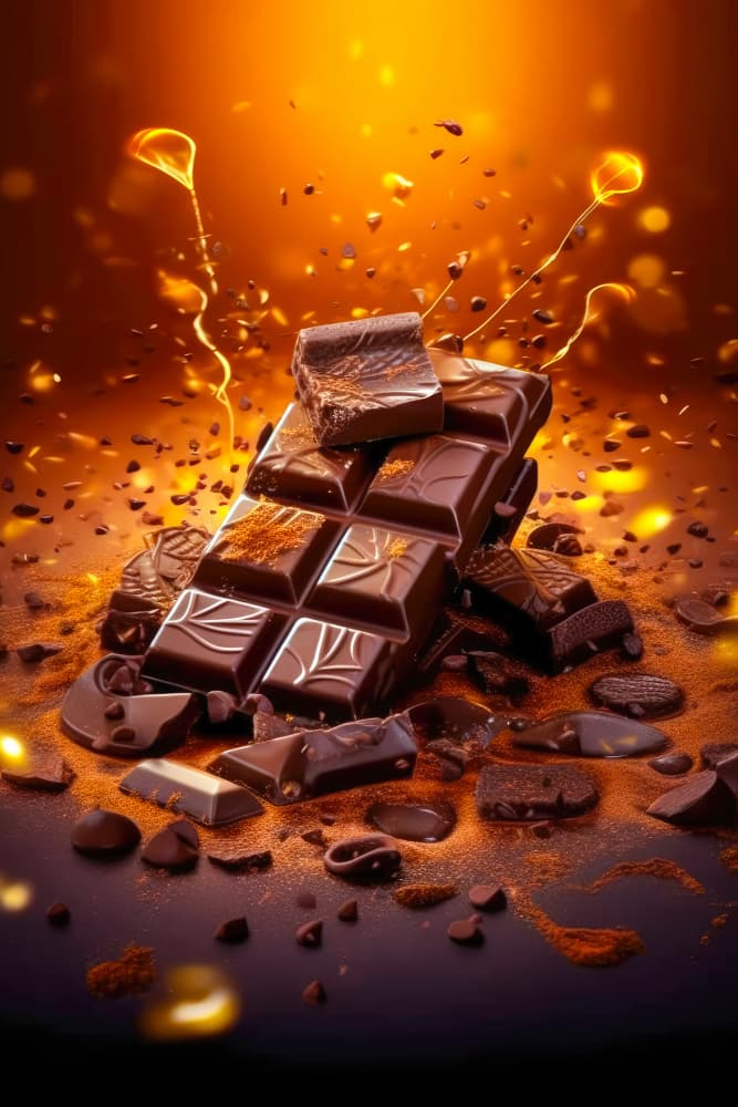 Golden Chocolate Indulgence by Justyna Jaszke — canvas wall art
