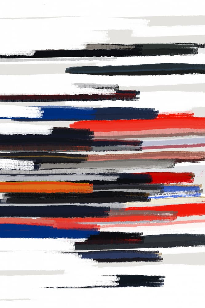 Vibrant Brushstrokes Abstract by Fun Qui — canvas wall art