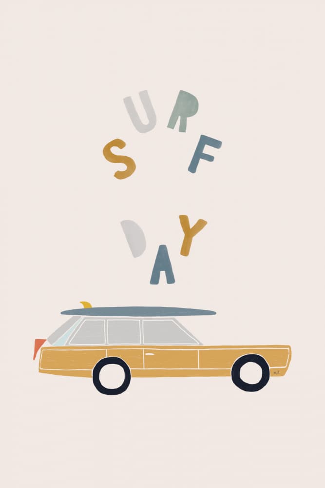 Surf Day Drive by Menina Lisboa — canvas wall art