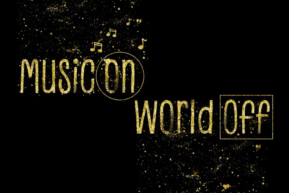 Music On World Off by Melanie Viola — canvas wall art
