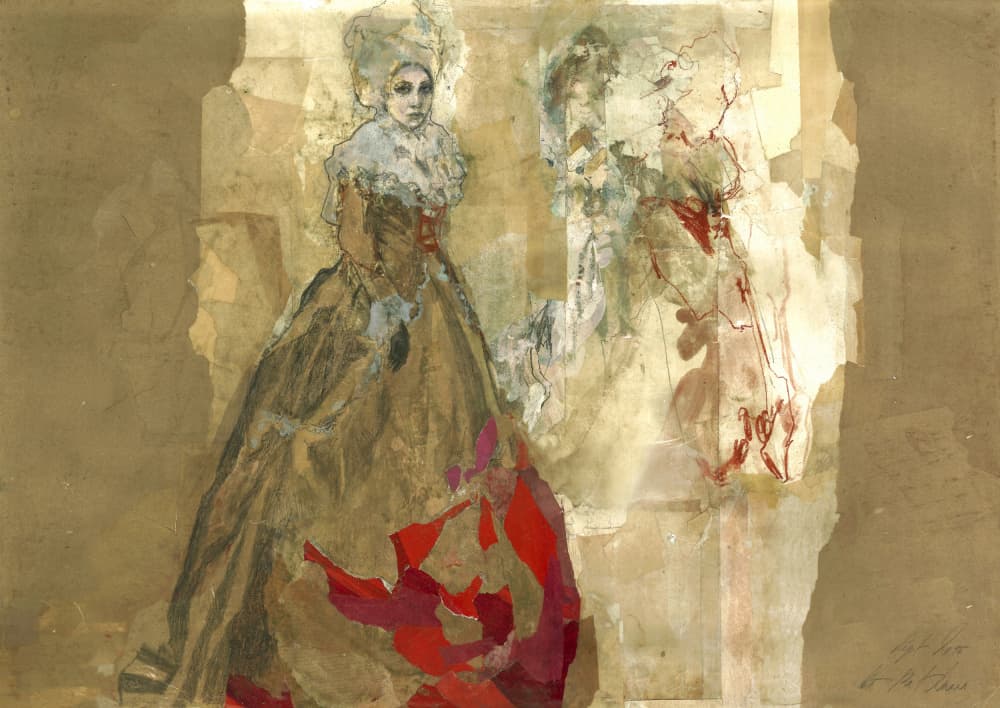 Elegant Lady Portrait by Ute Rathmann — canvas wall art
