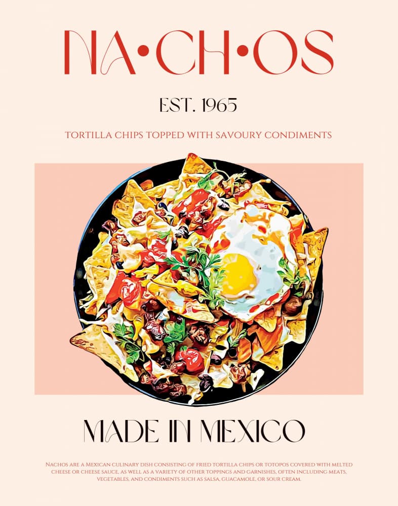 Classic Mexican Nachos by Nazma Khokhar — canvas wall art