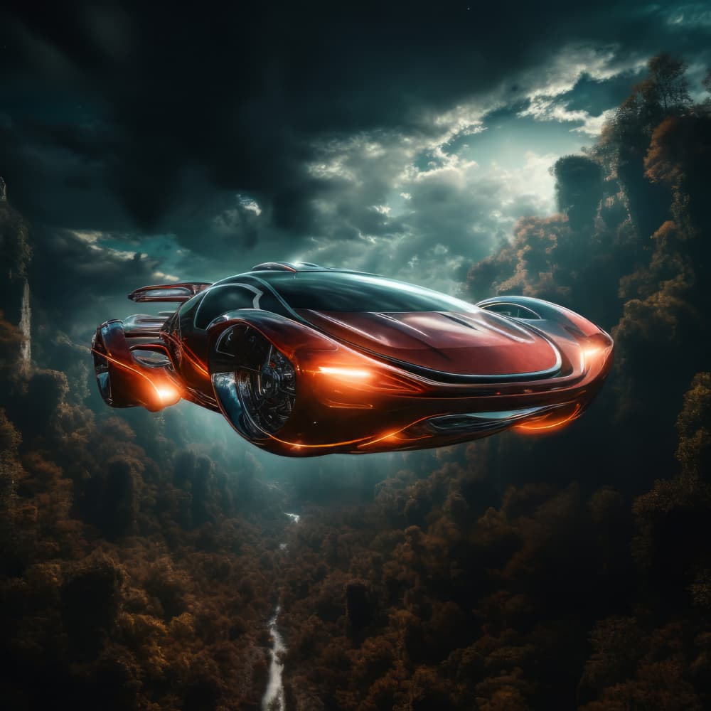 Crimson Canyon Flight by Bilge Paksoylu — canvas wall art