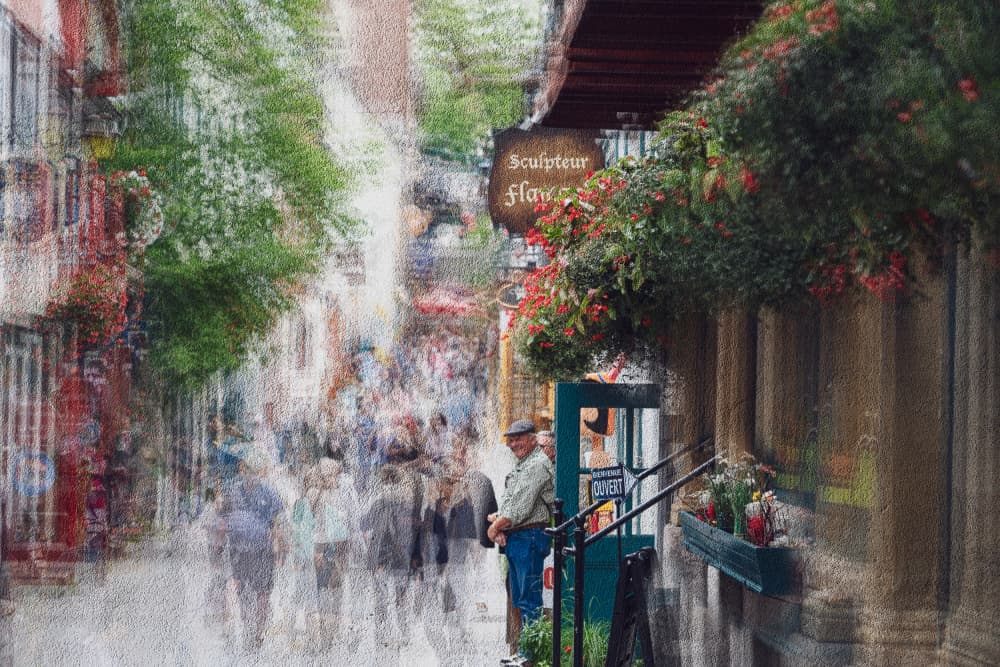Charming Street Motion Blur by Cindy Liu — canvas wall art