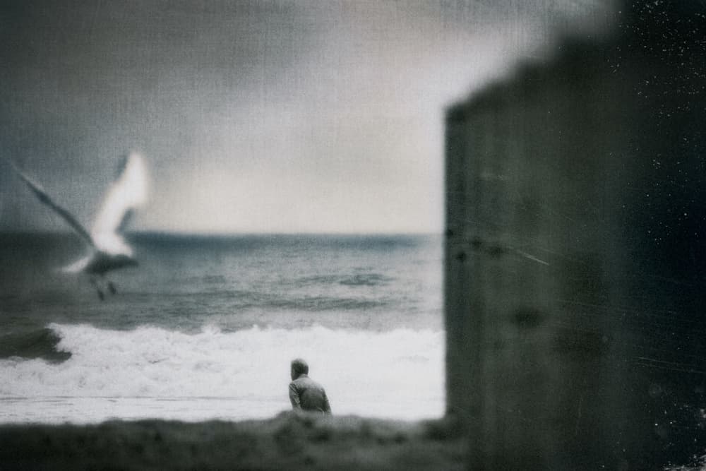 Solitary Man Beach by Teruhiko Tsuchida — canvas wall art